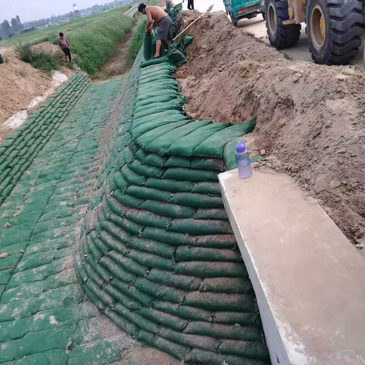 High Strength Polypropylene PP Polyester Nonwoven Geotextile Ecological Geobag Sand Bag