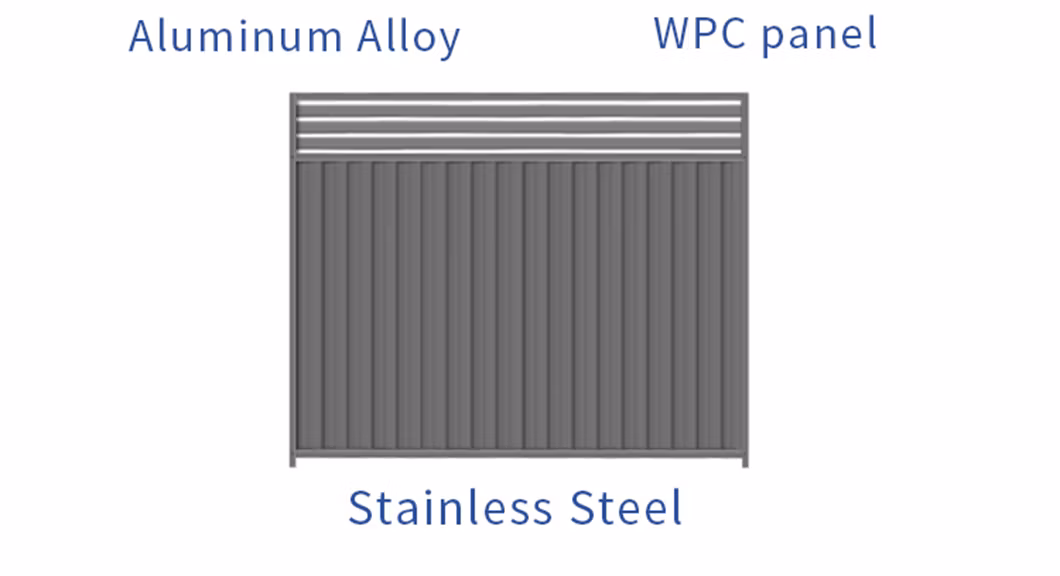 Modern Security Fence for Backyard Garden Aluminum Panel Metal Railing Privacy Fencing