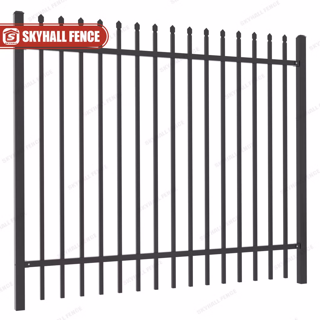 Outdoor Welded Wire Mesh Clamp Type/ Self-Lock Pedestrian Fence Decorative Metal Fence with Arc Fence Top Design