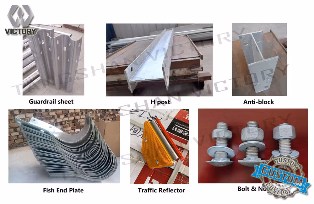 High Speed Barrier Crash Barrier Highway Guardrail Galvanized Steel W Beam Road Guardrail