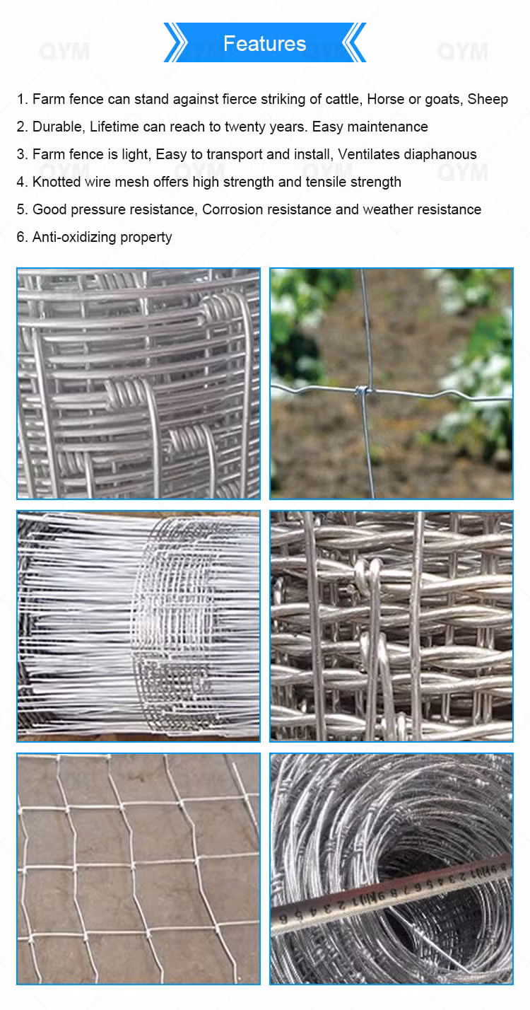 Cheap Cattle Fence Wire Farm Metal Cattle Fence Panel Deer Fence 8FT