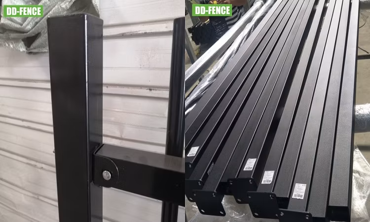 Attractive Outdoor Residence Welding Metal Fence Discrete Bars Tubular Garden Aluminium Random Type Steel Fence and Gate