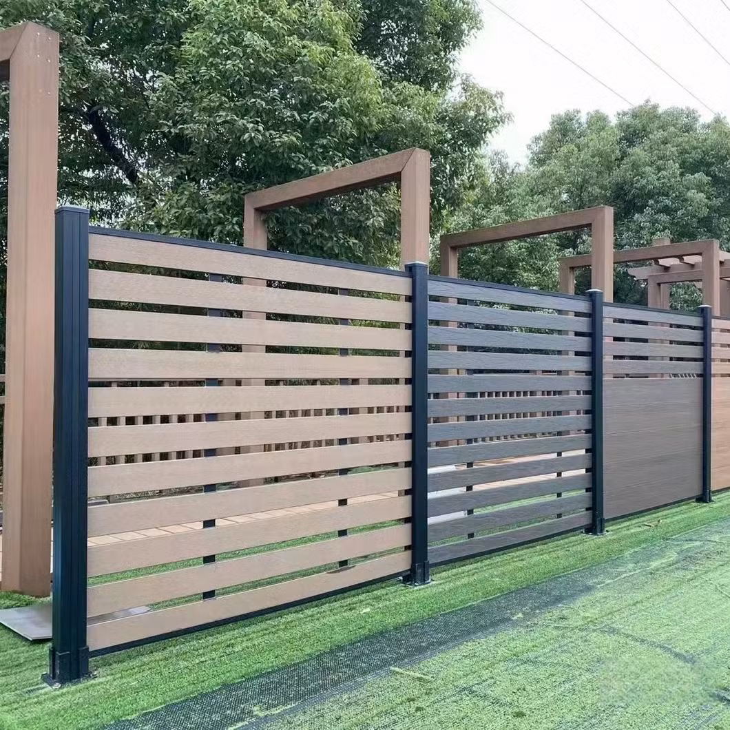 Factory Outlet Wood Plastic Composite Fencing Panels Board Garden Used Material Outdoor Privacy WPC Wooden Fence