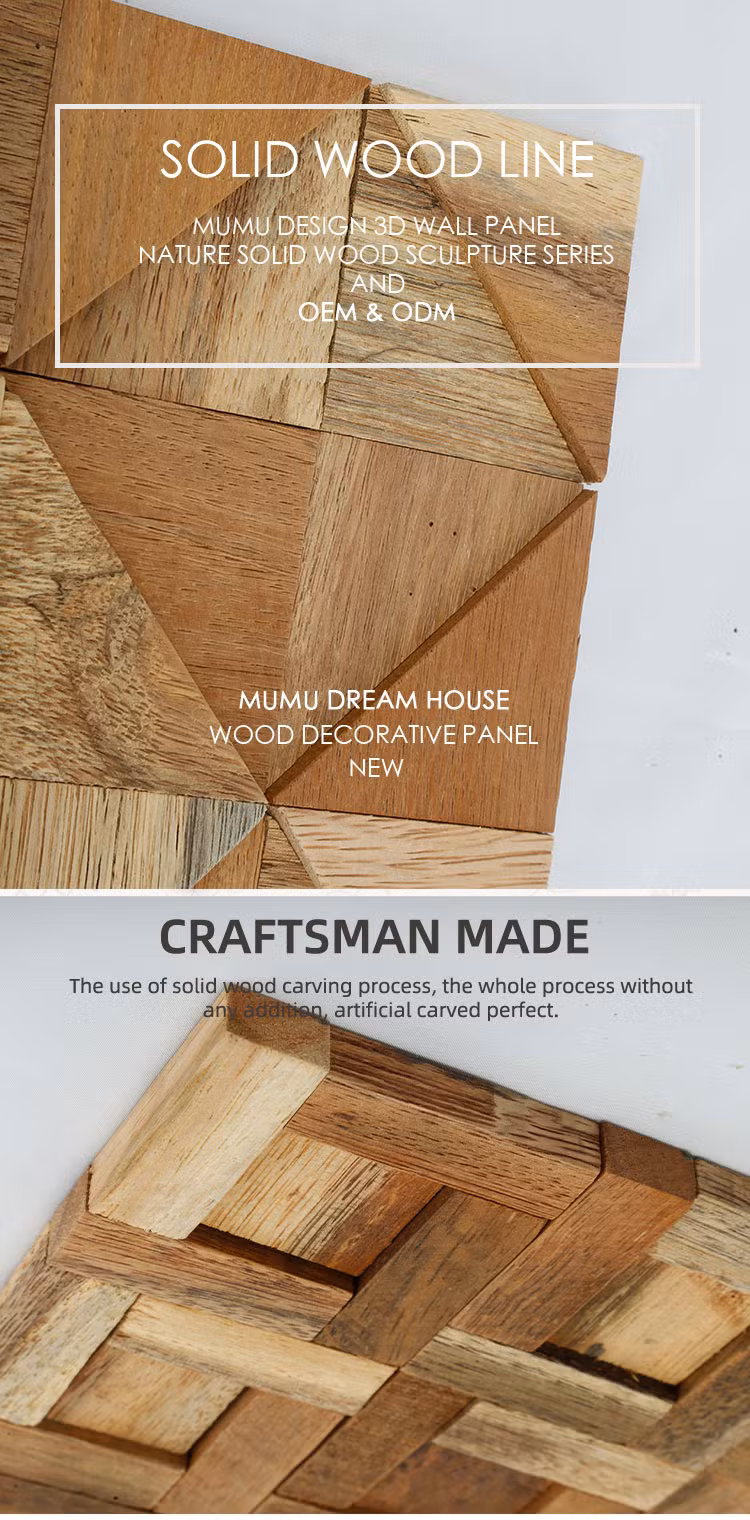 Mumu Background Wall Decorative Interior Wooden Mosaic Decor Board Fence Parquet Brick Panel Wood Wall Panel