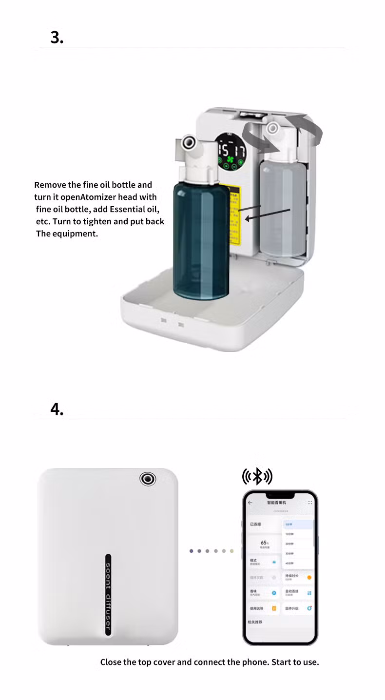 500m3 Coverage Electrical Scent Diffuser with Bluetooth and WiFi Control