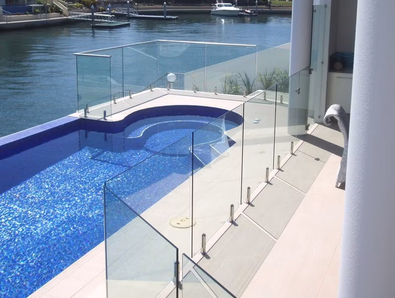 Spigot Glass Railing Safety Glass Balustrade Swimming Pool Fence