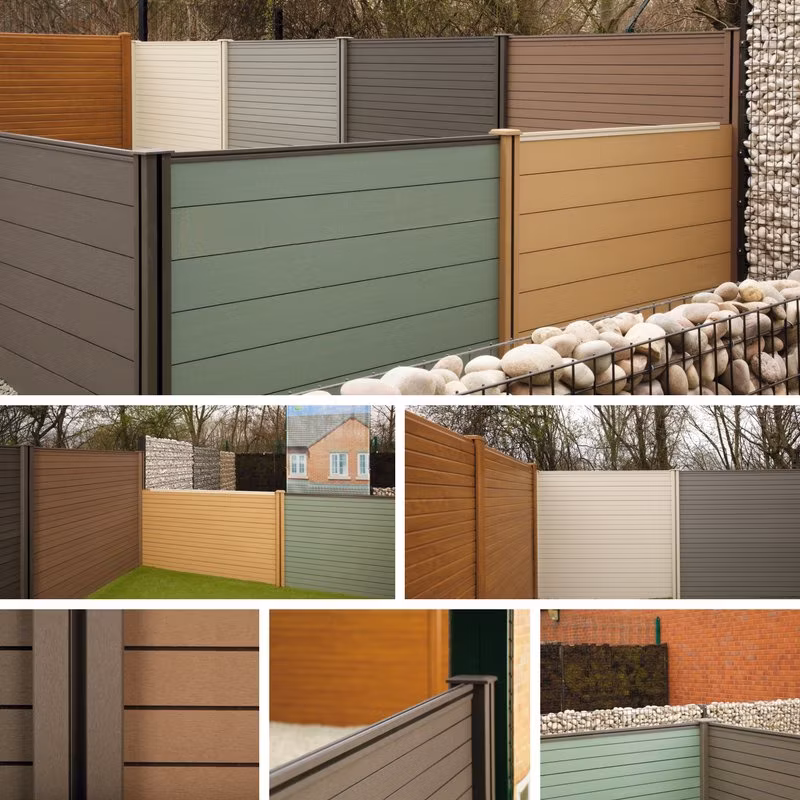 Waterproof Outdoor Private Easy Installation Composite Plastic Wood WPC Fence