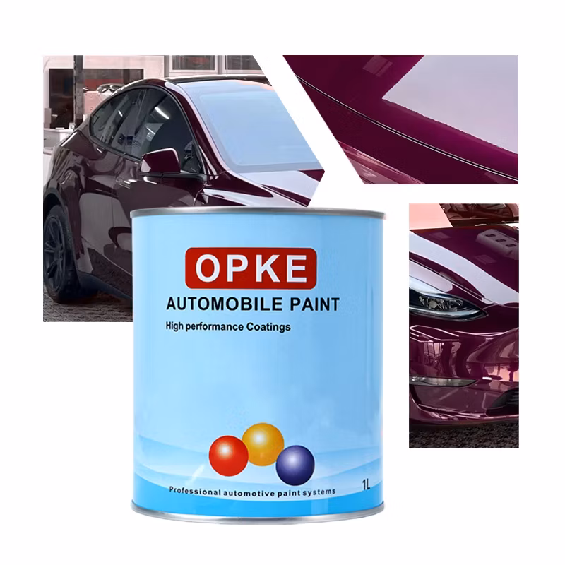 Custom Logo Car Coating Paint High Performance Coverage Automobile Refinishing Purple Color 2K Clear Coat Automotive