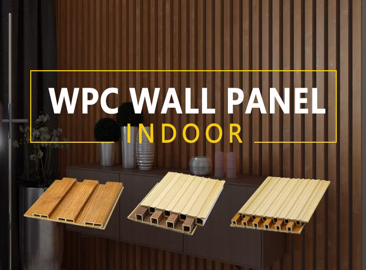 3D Interior Decorative Fluted Cladding PVC Fence Plastic WPC Wall Panel