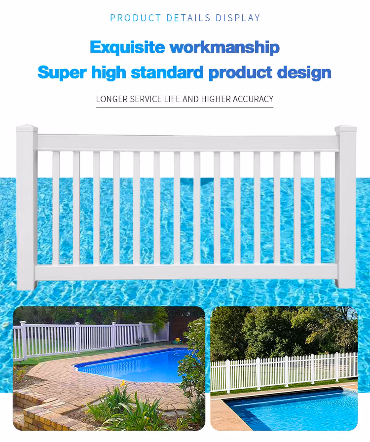 Factory Direct Sales White PVC Safety Swimming Pool Fence