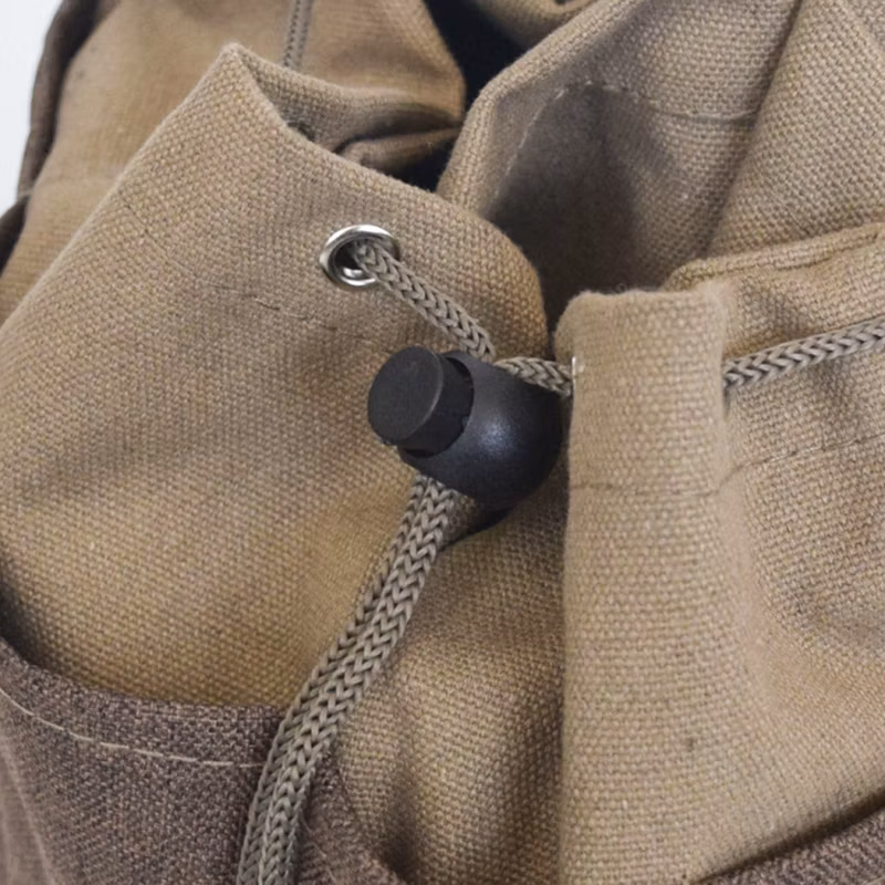 Bucket Tool Bag Soft Sided Drawstring Nylon Webbing Handle Canvas Ci13201