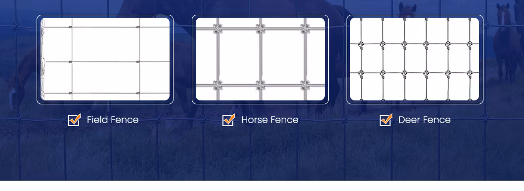 Wholesale 5FT Fixed Knot Galvanized Graduated Tensile Metal Deer Fence Livestock Cow Goat Hog Grassland Cattle Field Fence