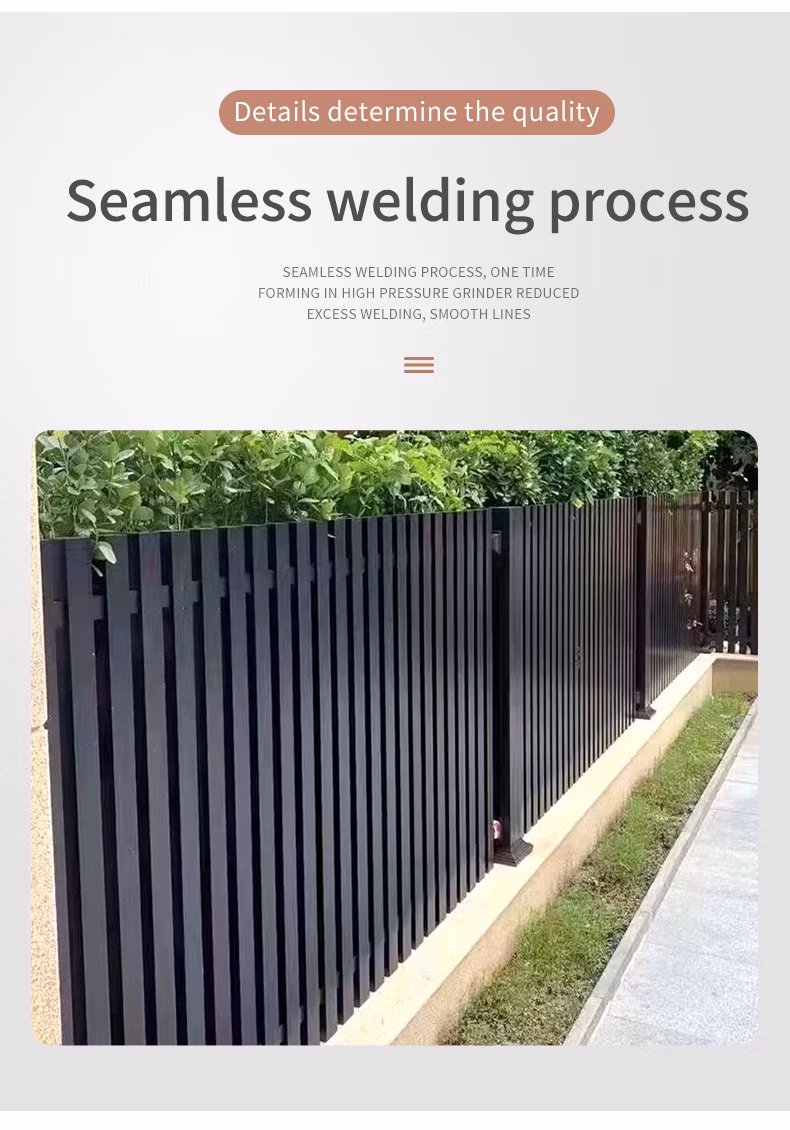 China Hot Sale White Aluminum Fence Panels Aluminum Slatted Fence Panels T Slot Aluminum Fence