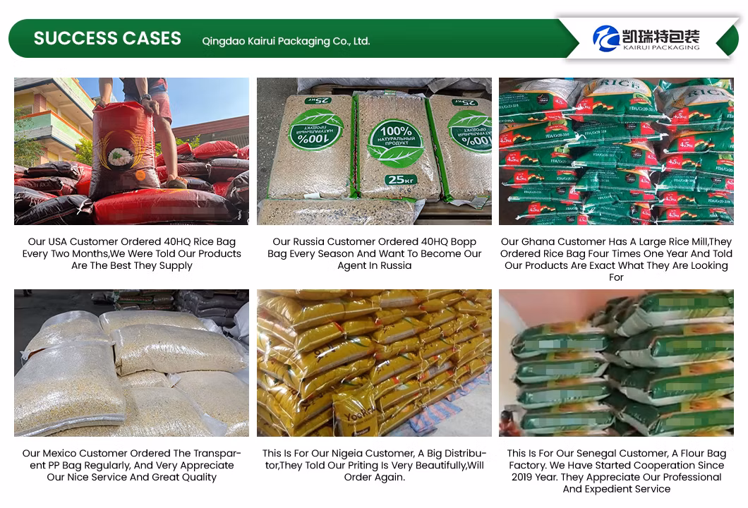 Plastic BOPP Printed Packaging Grain Millet Rice Food Flour Fertilizer Seed Feed PP Woven Bag