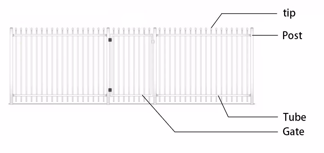 Aluminium Fences Post Wood Waterproof Outdoor Garden Wood Transfer Fencing Temporary Wire Mesh Fence for Swimming Pool