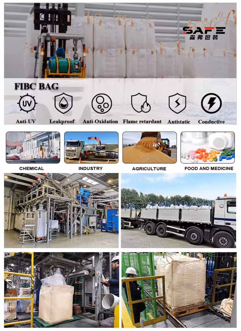PP Woven 3300lbs 4000lbs 2000kg Big 2 Tons PP Dumpster Skip Big Bag for Construction Garden Waste Price