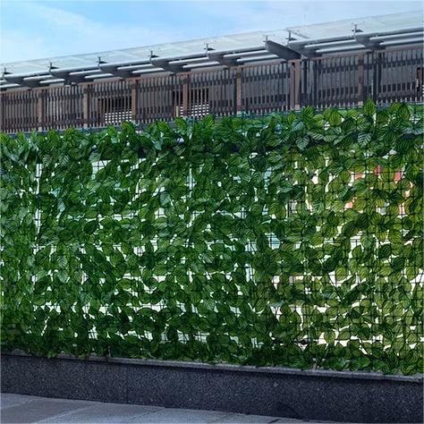 Lush 1m*3m Green Artificial IVY Hedge Green Plastic Plants Fencing Leaf Garden Fence Roll for Outdoor Privacy and Decoration