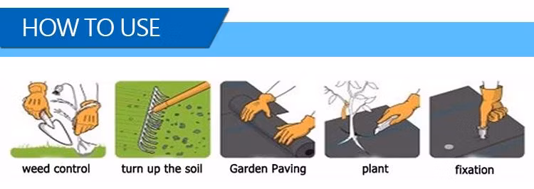 China Factory Produces PP Black and Green Woven Ground Cover