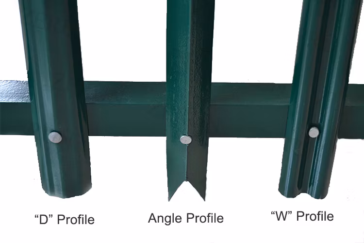 D Type Palisade Fence Steel Fence Panel Metal Garden Fencing