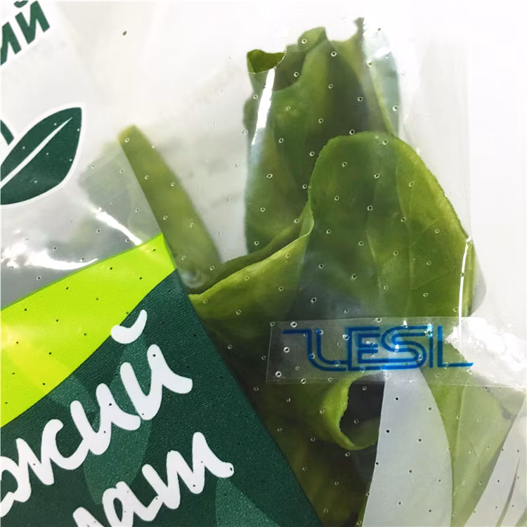Recycle CPP Material Lettuce Packaging Bag with Customized Design Flower Sleeve Vegetable Bag Plastic Packing