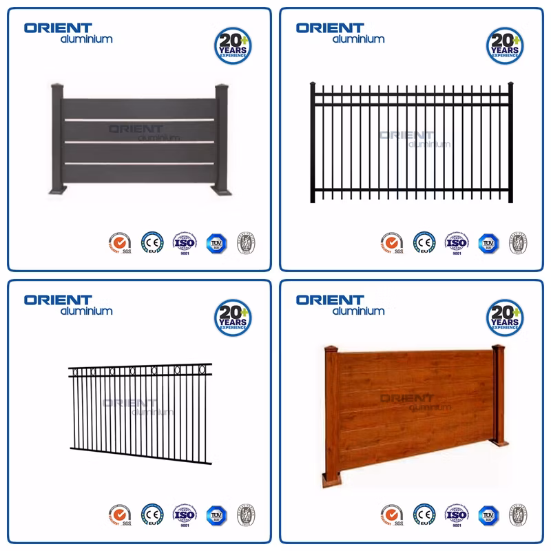 Flat Top Aluminium Fence Privacy Garden Aluminum Waterproof Private Fence Panel