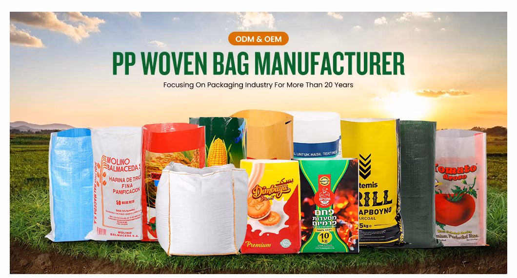 Full Color Printing OPP Film Laminated PP Woven Reusable BOPP Rice Bag