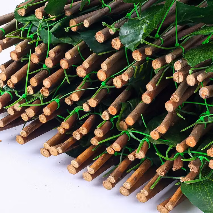 Hot Sale Artificial Willow Leaf Screen Stretch Trellis Expandable Fence for Landscape