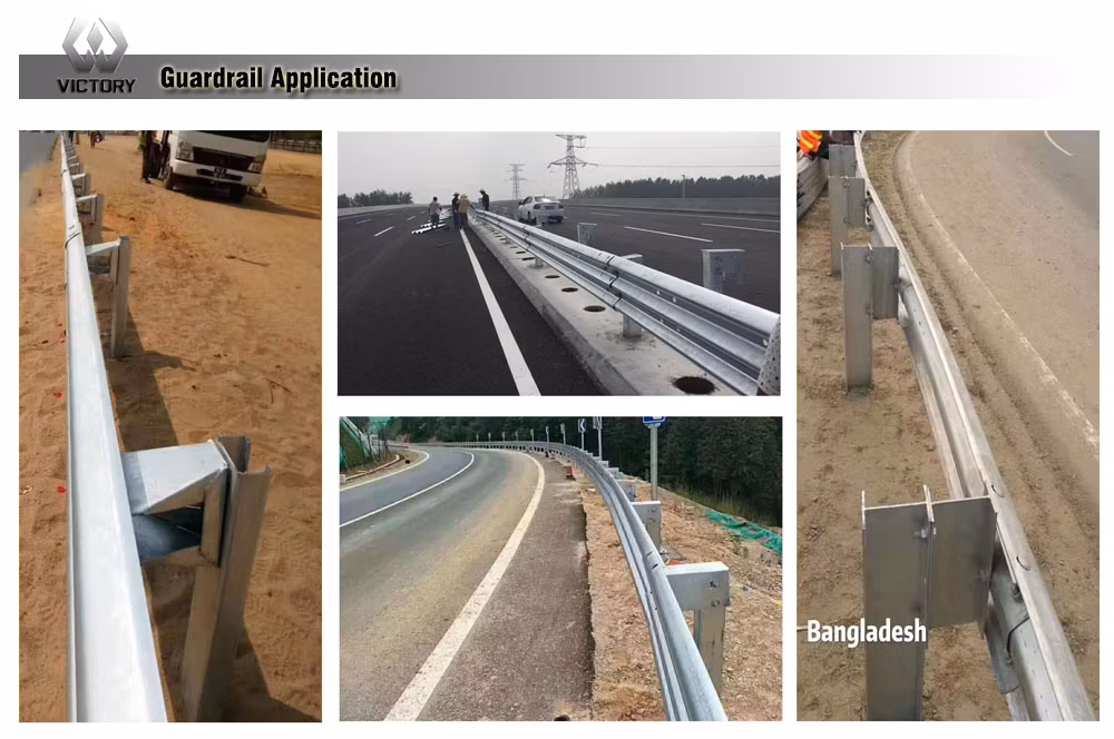 High Speed Barrier Crash Barrier Highway Guardrail Galvanized Steel W Beam Road Guardrail