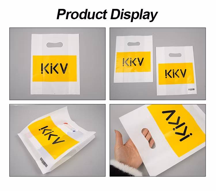 Wholesale Custom Logo Recyclable Merchandise Plastic Shopping Flat Bag