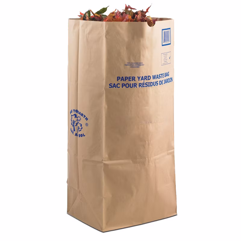 30 Gallon Biodegradable Custom Printing Kraft Garden Waste Litter Storage Lawn Leaf Bags