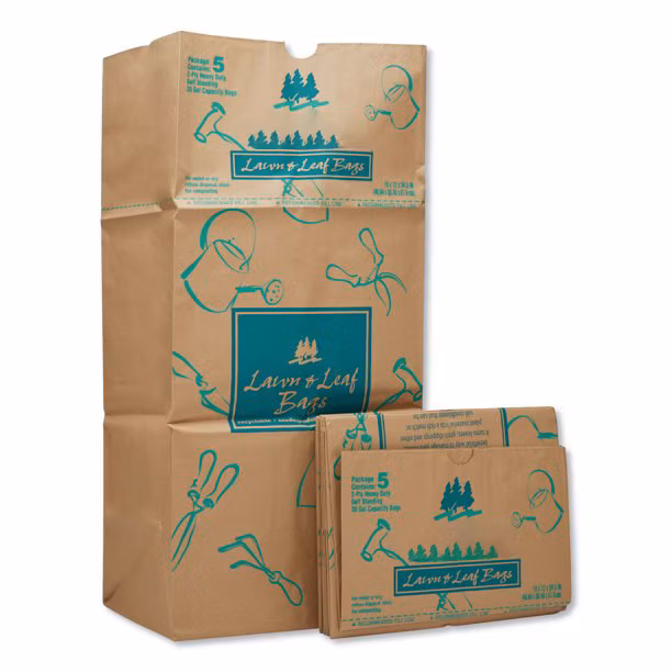 30 Gallon Biodegradable Custom Printing Kraft Garden Waste Litter Storage Lawn Leaf Bags