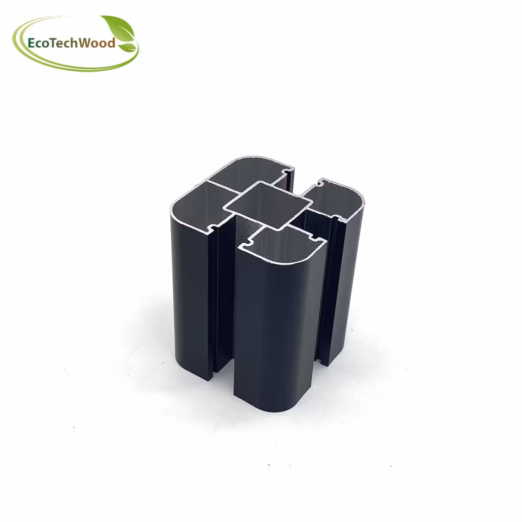 Outdoor Garden Decorative Gate Door Aluminum, Wood Plastic Composite Board Fencing Panel Privacy Design WPC Fence Post Set