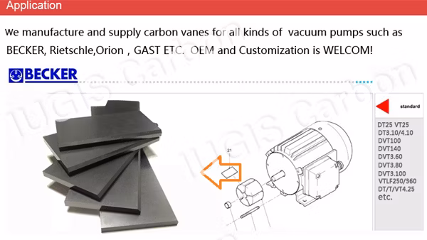 Ek60 Carbon Rotor Vane for Kha100 (A) Orion Vacuum PMP