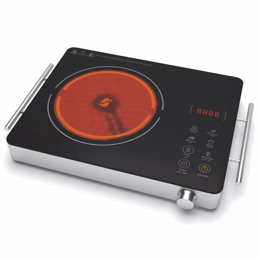 Metal Housing Multifunction General Knob Control Infrared Cooker with Handles 230V