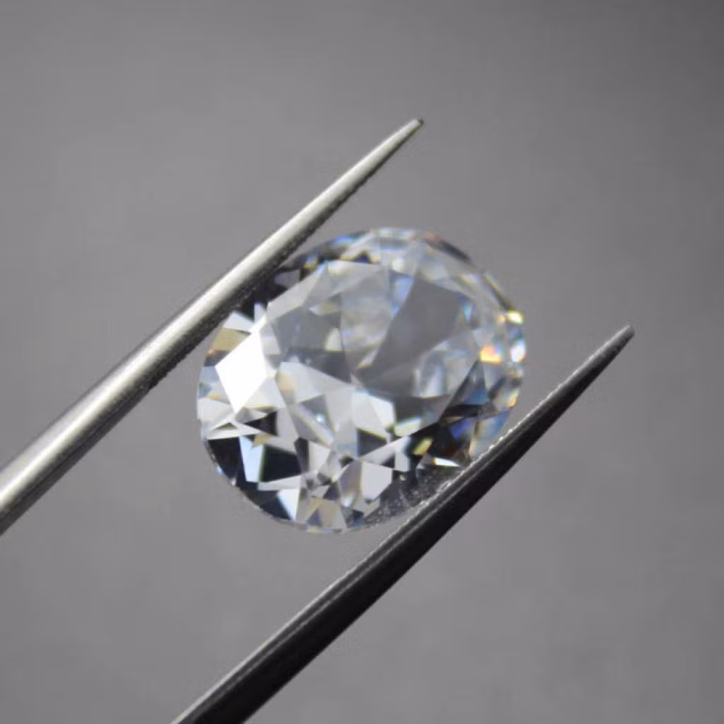 High Quality Black Color Round Cut Loose Cubic Zirconia Gemstone
