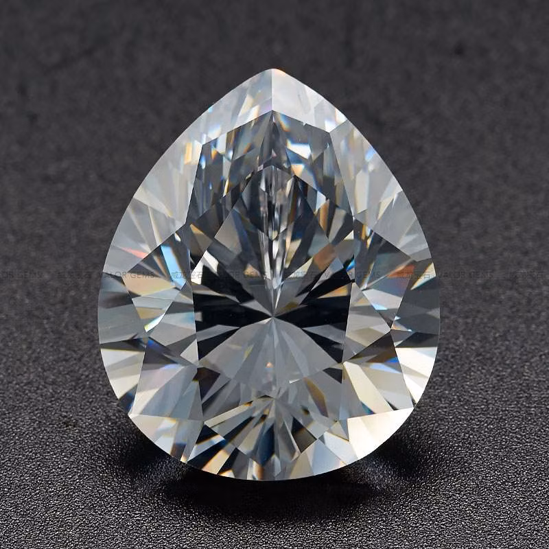 High Quality Black Color Round Cut Loose Cubic Zirconia Gemstone