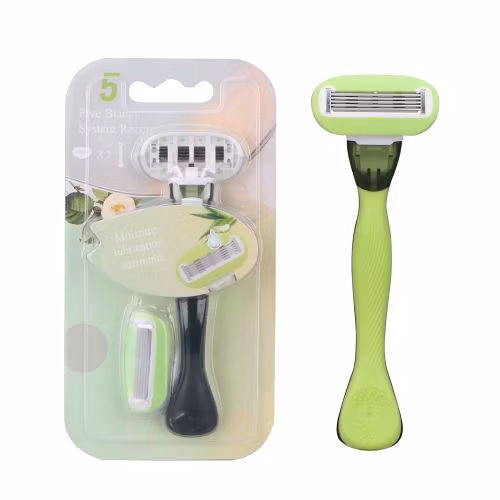 D337L Disposable Triple Blade Razor with Pivoting Head Shaving Tool for Men