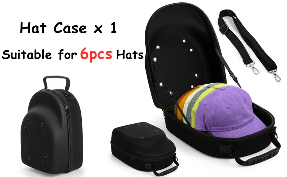 Hat Case for Baseball Caps Carrier Storage Bag 6 Hats Carrying Case