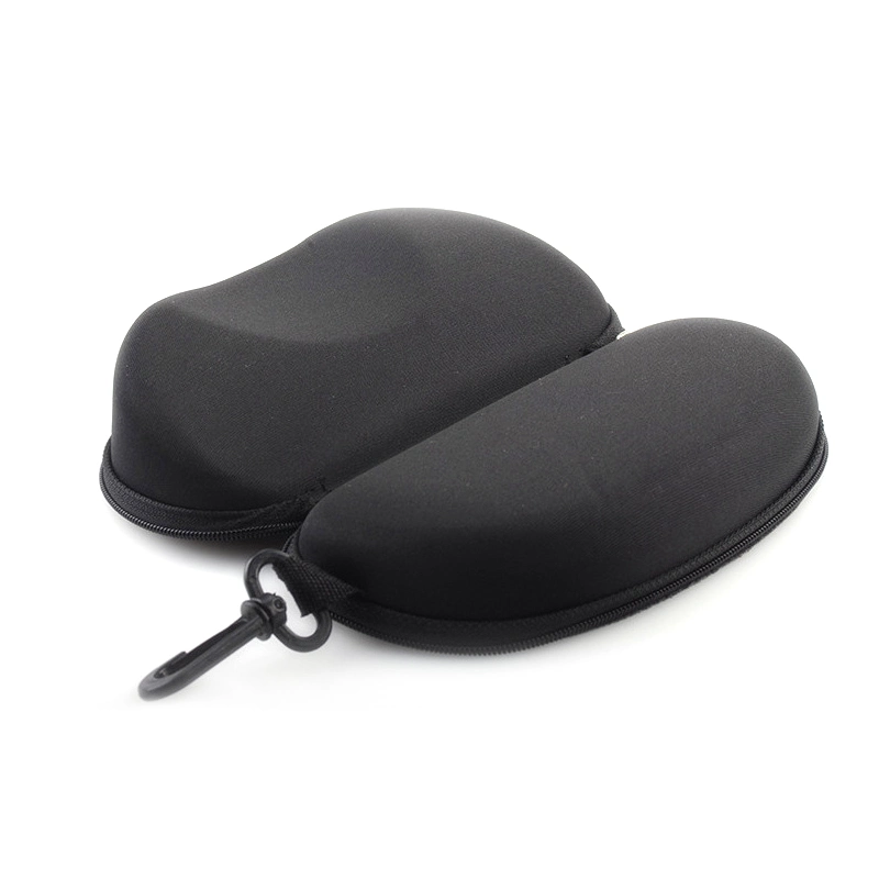 Eyeglasses Cases Box Zipper with Hook Portable Travel Black EVA Sunglasses Case