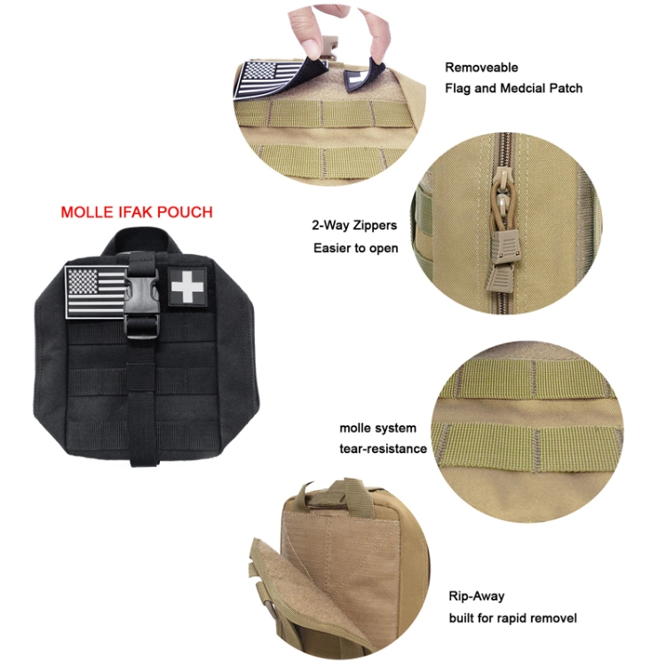 Waterproof and Durable Tear EMT Pouch Molle Ifak Tactical Trauma First-Aid Medical Bag