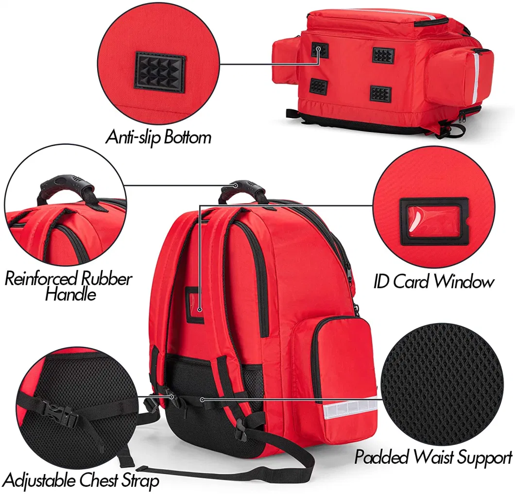 Custom Portable Outdoor Waterproof Home Emergency Survival Aid Backpack First Aid Bag