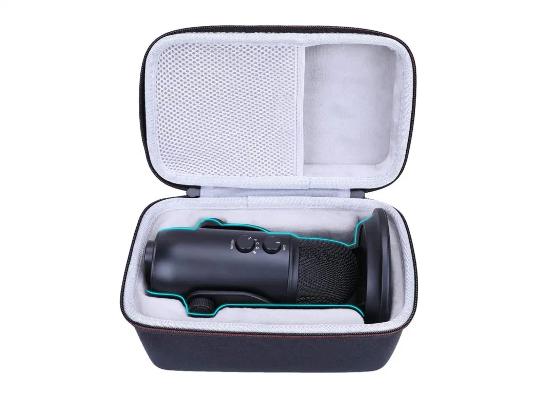 Durable Heavyweight Portable EVA Hard Microphone Carrying Case Bag Holder