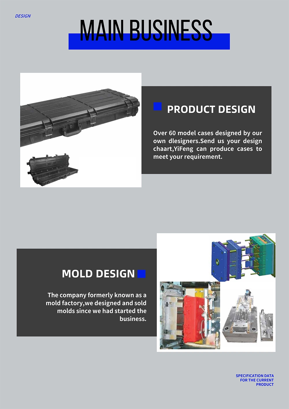 Plastic Mould Trolley Tool Bag Suitcase Carry Box for Equipment Gun Protective Tool Case