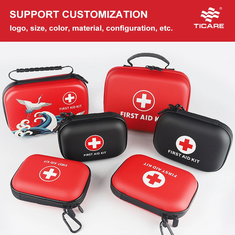 Portable First Aid Kit PU Box Custom Hard Shell PU Zipper Tool Carry Case for Medical Equipment