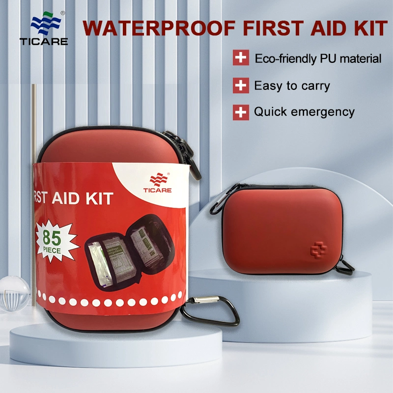 Portable First Aid Kit PU Box Custom Hard Shell PU Zipper Tool Carry Case for Medical Equipment