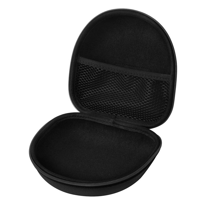 Custom Portable Shockproof Waterproof Travel Carrying Hard EVA Headphone Case with Mesh Pocket