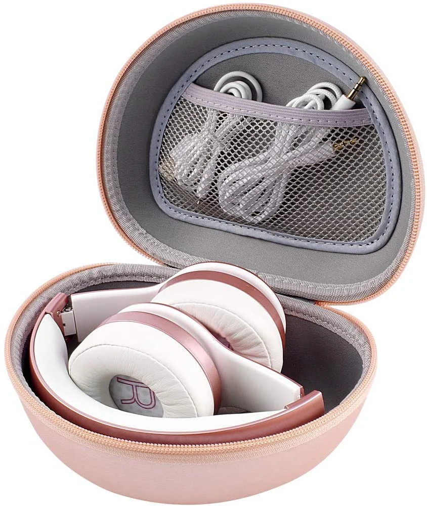 Custom Pink EVA Hard Shell Shockproof Portable Headphone Case