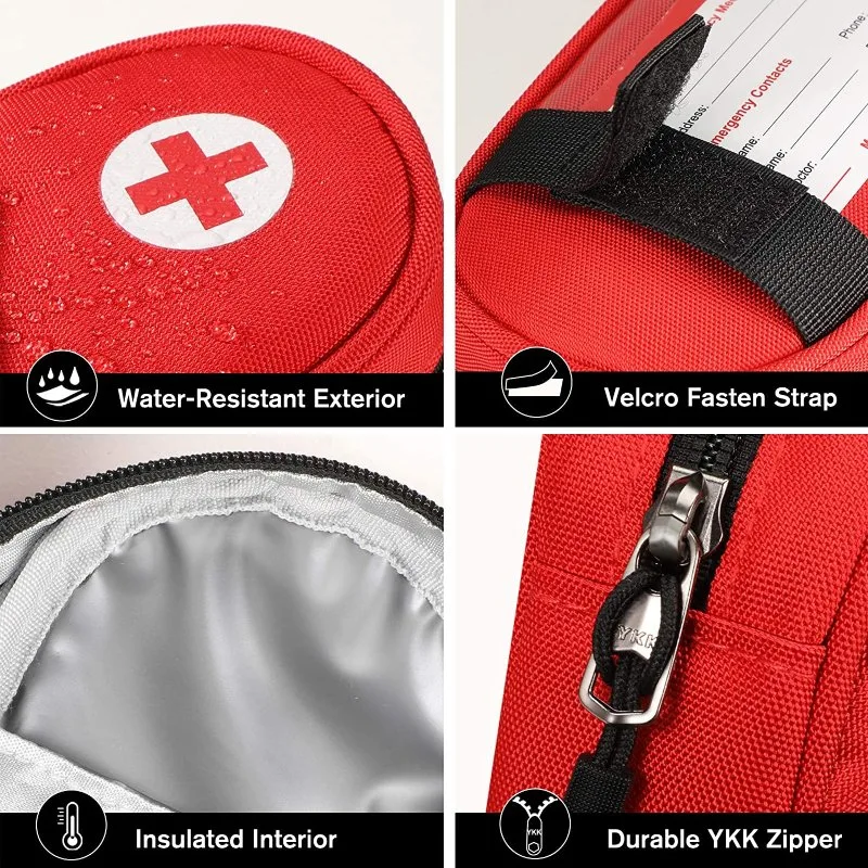 Waterproof Travel Emergency Medication Empty Organizer First Aid Bag