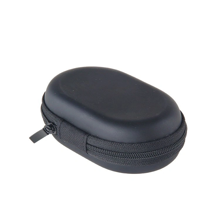 Black Waterproof Headphone Zipper Bluetooth Earphone Earbuds Hard EVA Case with Zipper Closure