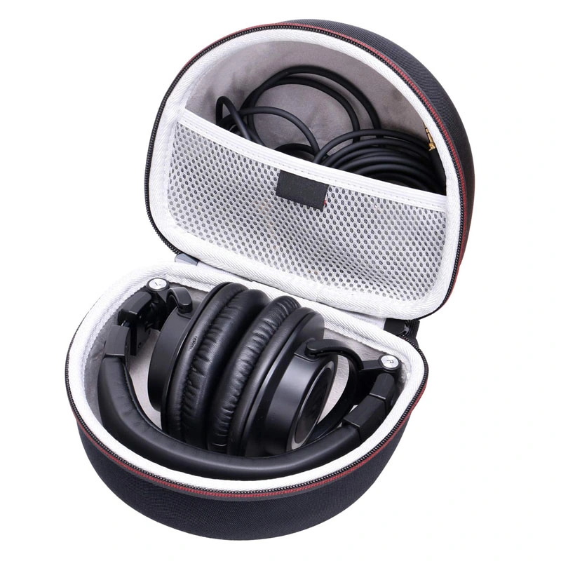 Portable Shockproof Hard EVA Case for Headphone with Mesh Pocket